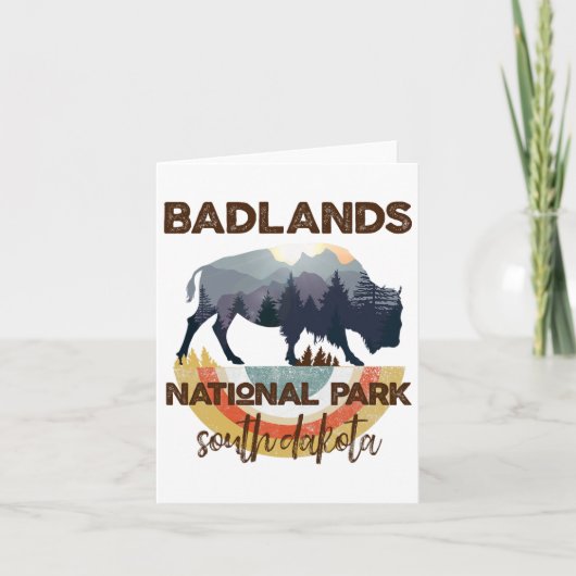Badlands South Dakota Shirt Sd National Park Hikin カード (正面)