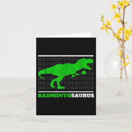 Badminto Saurus Rex Birdie Shuttle Dino Badminton  カード (黄色い花)