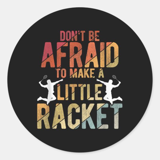 Badminton  ラウンドシール (正面)