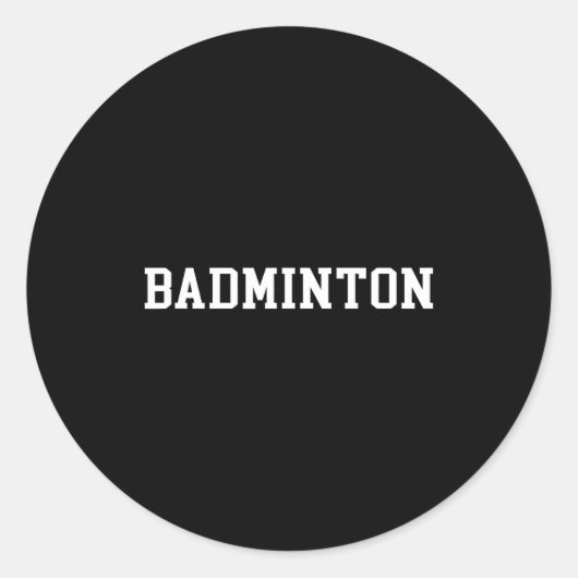 Badminton _1  ラウンドシール (正面)