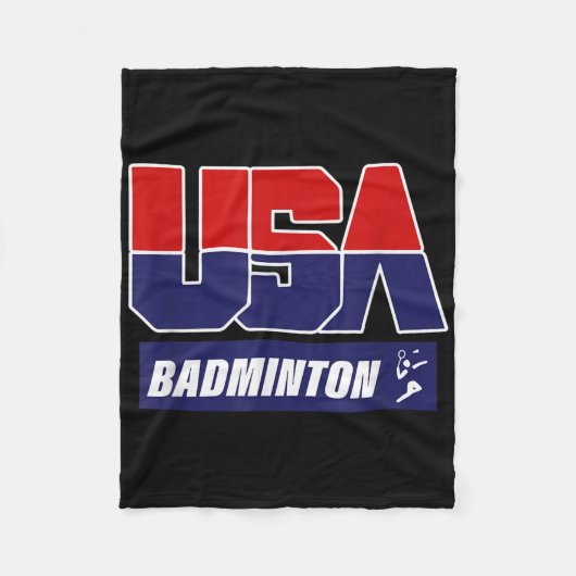 Badminton 2021 Usa  フリースブランケット (正面)