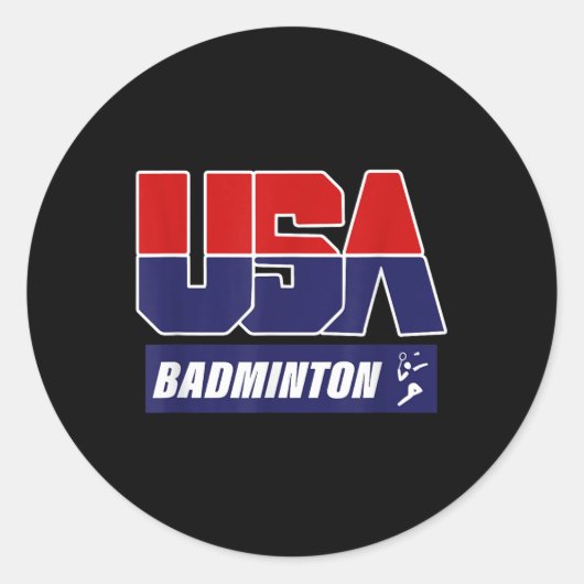 Badminton 2021 Usa ラウンドシール (正面)