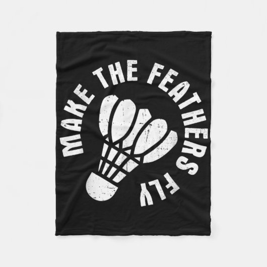 Badminton 4  フリースブランケット (正面)