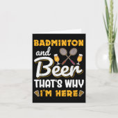 Badminton And Beer Shuttle Badminton Lover  カード (正面)