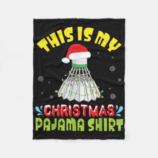 Badminton And Santa Costume Snow This Is My Christ フリースブランケット