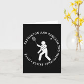 Badminton And Sarcasm Shuttle Funny Badminton カード (黄色い花)