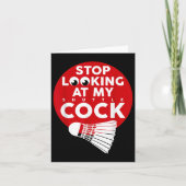 Badminton Battledore Funny Shuttle T Shirt  カード (正面)