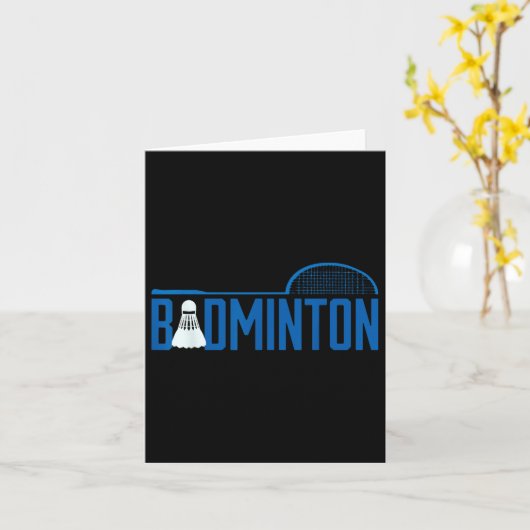 Badminton Birdie Shuttle For Badminton Player Men カード (黄色い花)