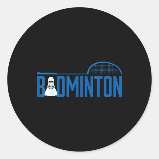 Badminton Birdie Shuttle For Badminton Player Men  ラウンドシール (正面)