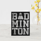 Badminton Birdies Shuttle Badminton Players And Lo カード (黄色い花)