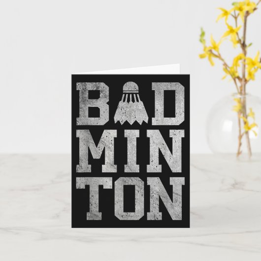Badminton Birdies Shuttle Badminton Players And Lo カード (黄色い花)