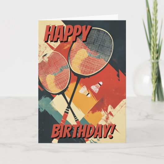 Badminton Birthday Cards カード (正面)
