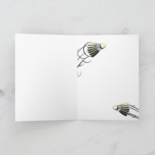 Badminton Birthday Cards カード (内部)