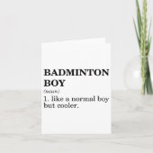Badminton Boy Noun Definition Shuttle Badminton Pl カード (正面)
