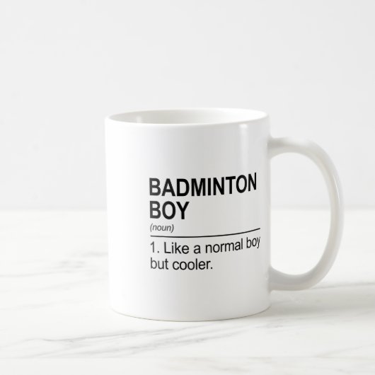 Badminton Boy Noun Definition Shuttle Badminton Pl コーヒーマグカップ (右)