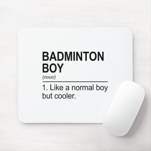 Badminton Boy Noun Definition Shuttle Badminton Pl マウスパッド (マウス)