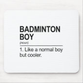 Badminton Boy Noun Definition Shuttle Badminton Pl マウスパッド (正面)