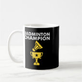 Badminton Champion Birdie  コーヒーマグカップ (左)
