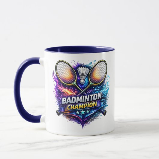 Badminton Champion Colorful Combo Coffee Mug マグカップ (左)