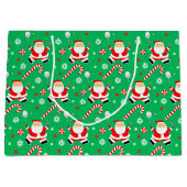 Badminton Christmas Holiday ラージペーパーバッグ (正面)