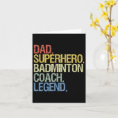 Badminton Coach Dad  カード (黄色い花)