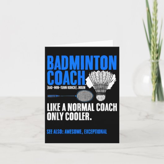 Badminton Coach Racket Shuttle Hobby Badminton Pla カード (正面)