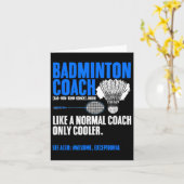 Badminton Coach Racket Shuttle Hobby Badminton Pla カード (黄色い花)