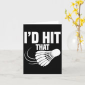 Badminton Coach Shuttle Id Hit Badminton Player カード (黄色い花)