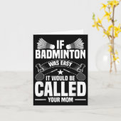 Badminton Coach Shuttle Your Mom Badminton Player  カード (黄色い花)