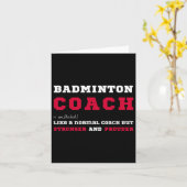 Badminton Coach Sports Coaching Definition Gift  カード (黄色い花)