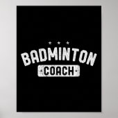 Badminton Coach Vintage Badminton  ポスター (正面)
