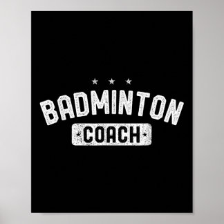 Badminton Coach Vintage Badminton  ポスター