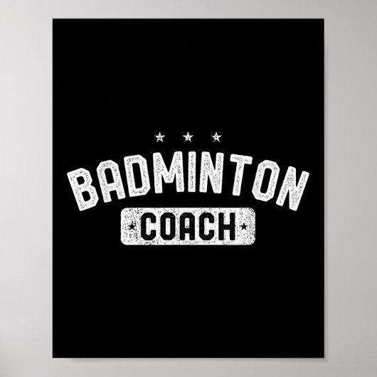Badminton Coach Vintage Badminton  ポスター (正面)