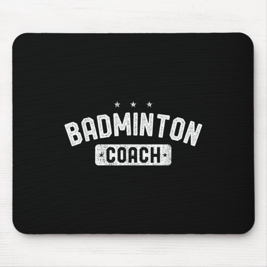 Badminton Coach Vintage Badminton  マウスパッド (正面)