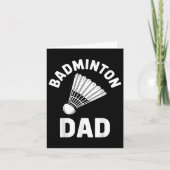 Badminton Dad Shuttle Funny Badminton  カード (正面)