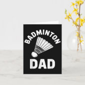 Badminton Dad Shuttle Funny Badminton  カード (黄色い花)
