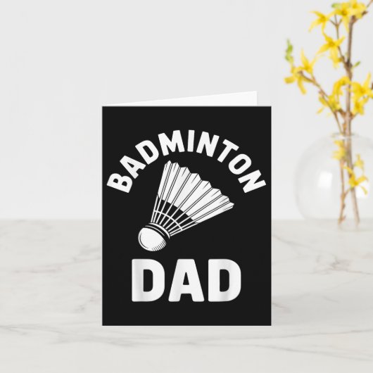Badminton Dad Shuttle Funny Badminton  カード (黄色い花)