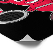 Badminton Devil Badminton Player Shuttle Sports Sm ポスター (角)