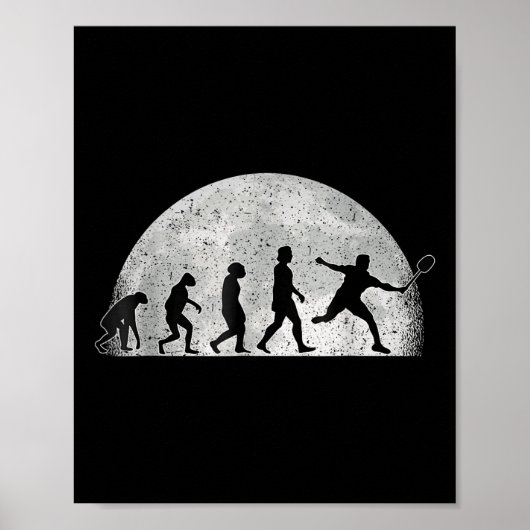 Badminton Evolution - 月のバドミントン選手 ポスター (正面)
