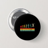 Badminton Evolution - Retro Sports Lover Shuttle 缶バッジ (正面&裏面)