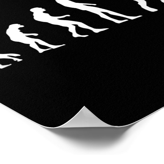 Badminton Evolution Shuttle Funny  ポスター (角)