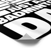 Badminton Father Shuttle - Player Just A Badminton ポスター (角)