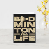 Badminton For Life Badminton Player Shuttle Cross  カード (黄色い花)