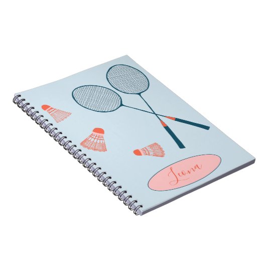 Badminton for two monogram notebook ノートブック (右側)