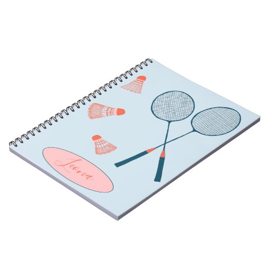 Badminton for two monogram notebook ノートブック (左側)