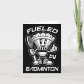 Badminton Forever Cartoon Shuttle And Racket Graph カード (正面)