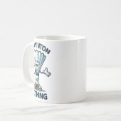 Badminton Forever Cartoon Shuttle And Racket Graph コーヒーマグカップ (正面左)