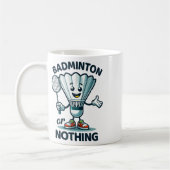 Badminton Forever Cartoon Shuttle And Racket Graph コーヒーマグカップ (左)
