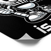 Badminton Forever Cartoon Shuttle And Racket Graph ポスター (角)