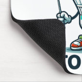 Badminton Forever Cartoon Shuttle And Racket Graph マウスパッド (コーナー)